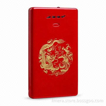 5,000mAh Customized Mini Power Bank with the Dragon and Phoenix Design, 5V 2A USB Output